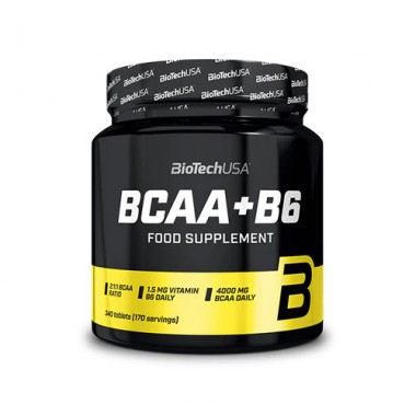 Biotech USA BCAA + B6 340 таблеток, амінокислоти BCAA у співвідношенні 2:1:1 з додаванням вітаміну B6