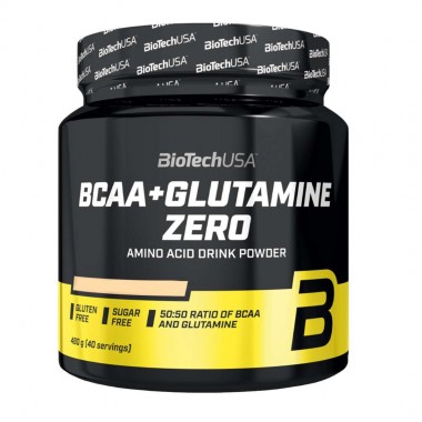 Biotech USA BCAA + Glutamine Zero 480 грам, комбінація амінокислот BCAA і L-глютаміну