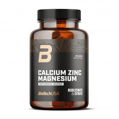 Biotech USA Calcium Zinc Magnesium from organic sources 90 таблеток, кальцій, цинк, магній та марганець Biotech USA Calcium Zinc Magnesium from organic sources 90 таблеток, кальцій, цинк, магній та марганець