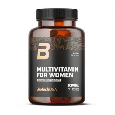 Biotech USA Multivitamin For Women from organic sources 60 таблеток, мультивітаміни для жінок з органічних джерел Biotech USA Multivitamin For Women from organic sources 60 таблеток, мультивітаміни для жінок з органічних джерел